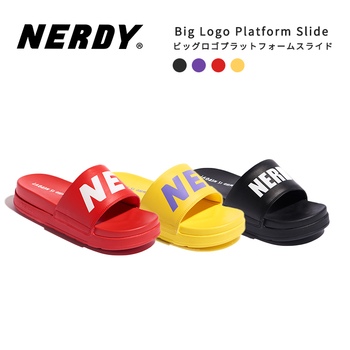 NERDY ノルディ サンダル Big Logo Platform Slide